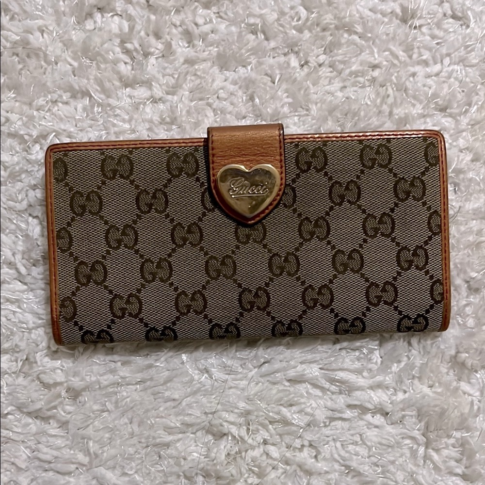 Gucci Brown Canvas Monogram Wallet